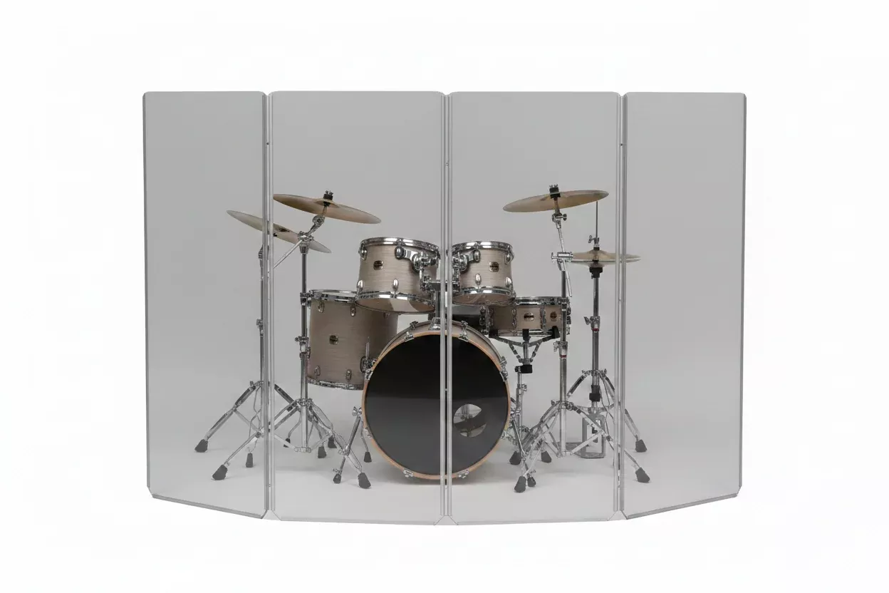 A2448x4 - 4 ft. Tall, 4-panel Acrylic Drum Shield