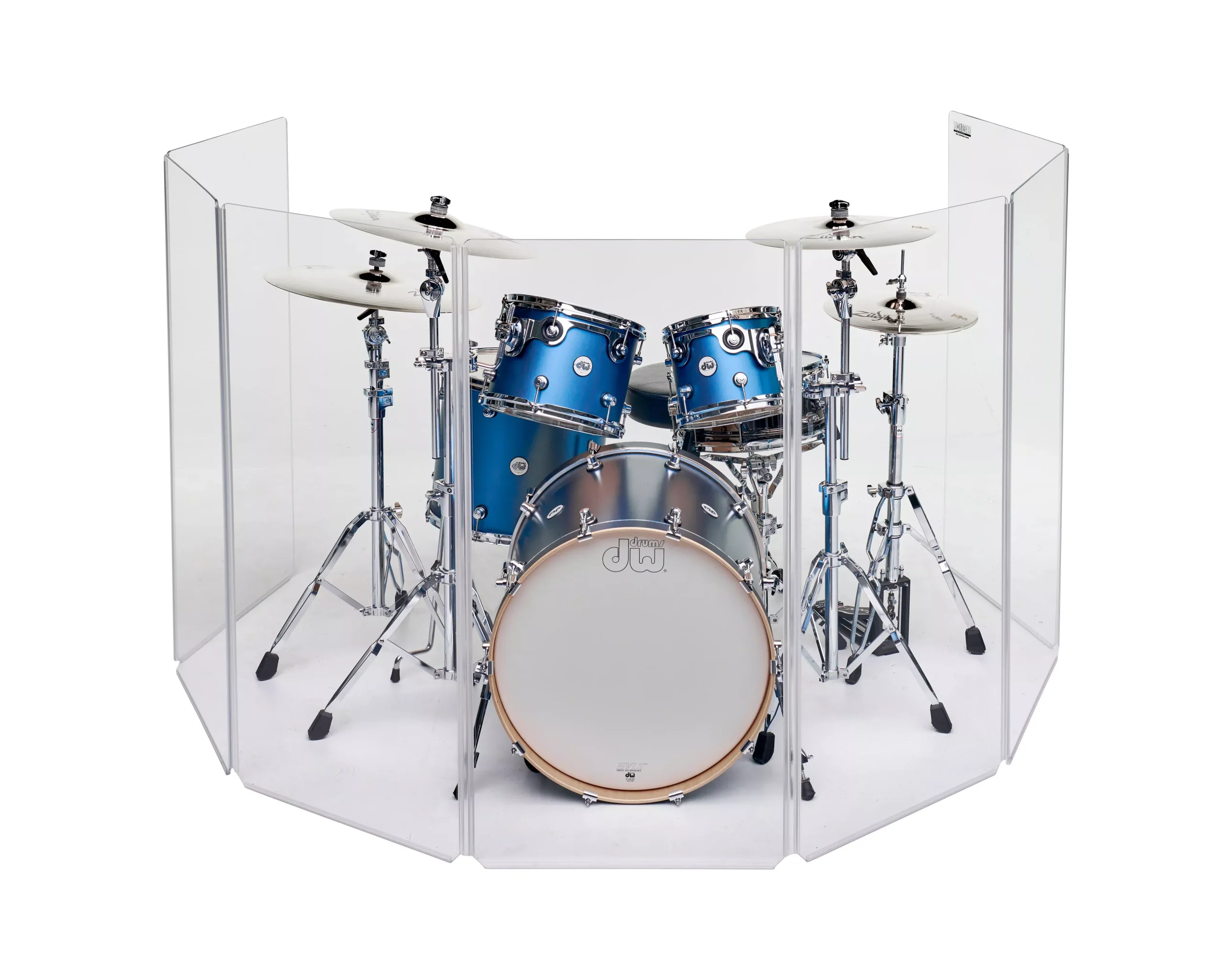 A2448x7 - 4 ft. Tall, 7-panel Acrylic Drum Shield