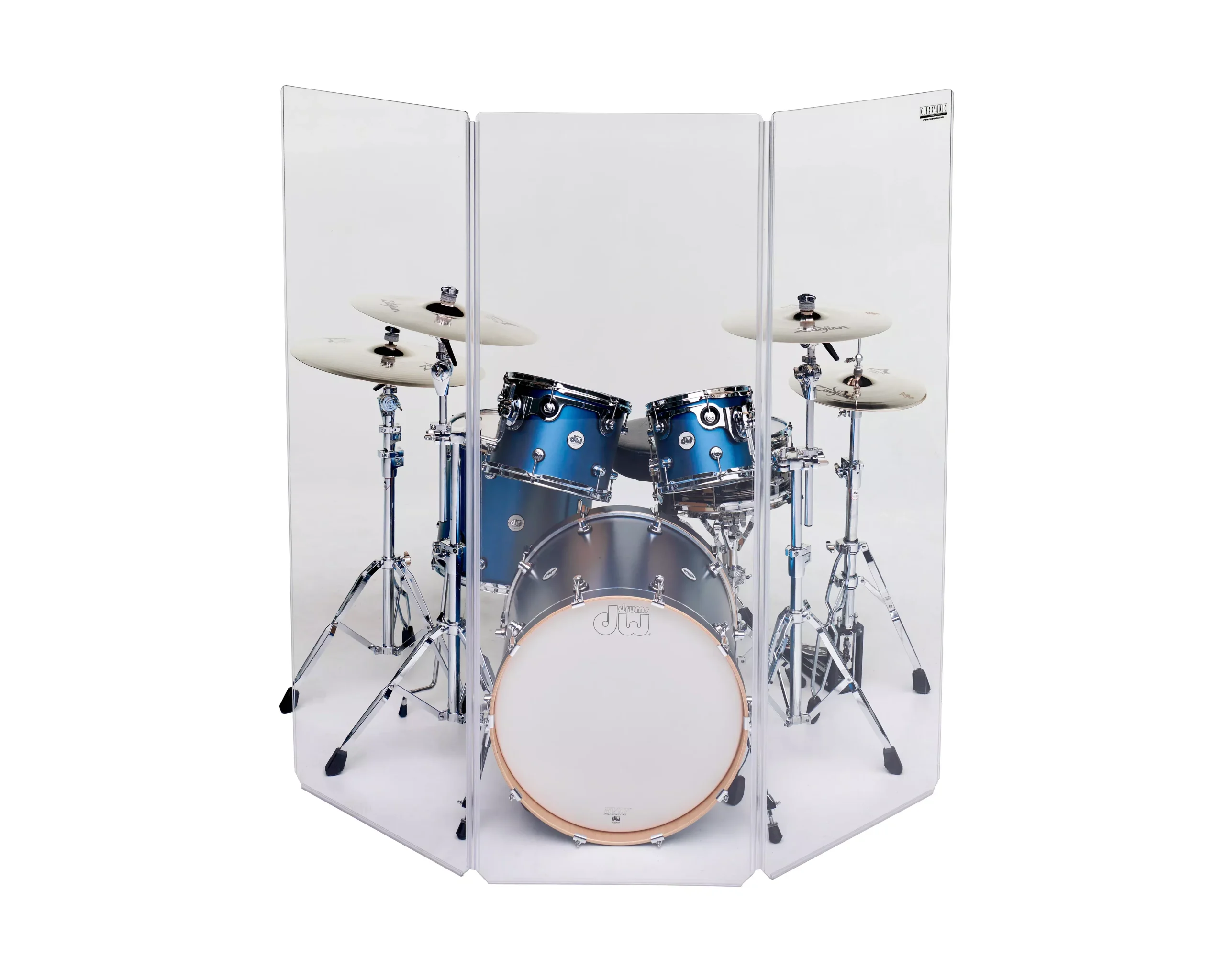 A2466x3 - 5.5 ft. Tall, 3-Panel Acrylic Drum Shield