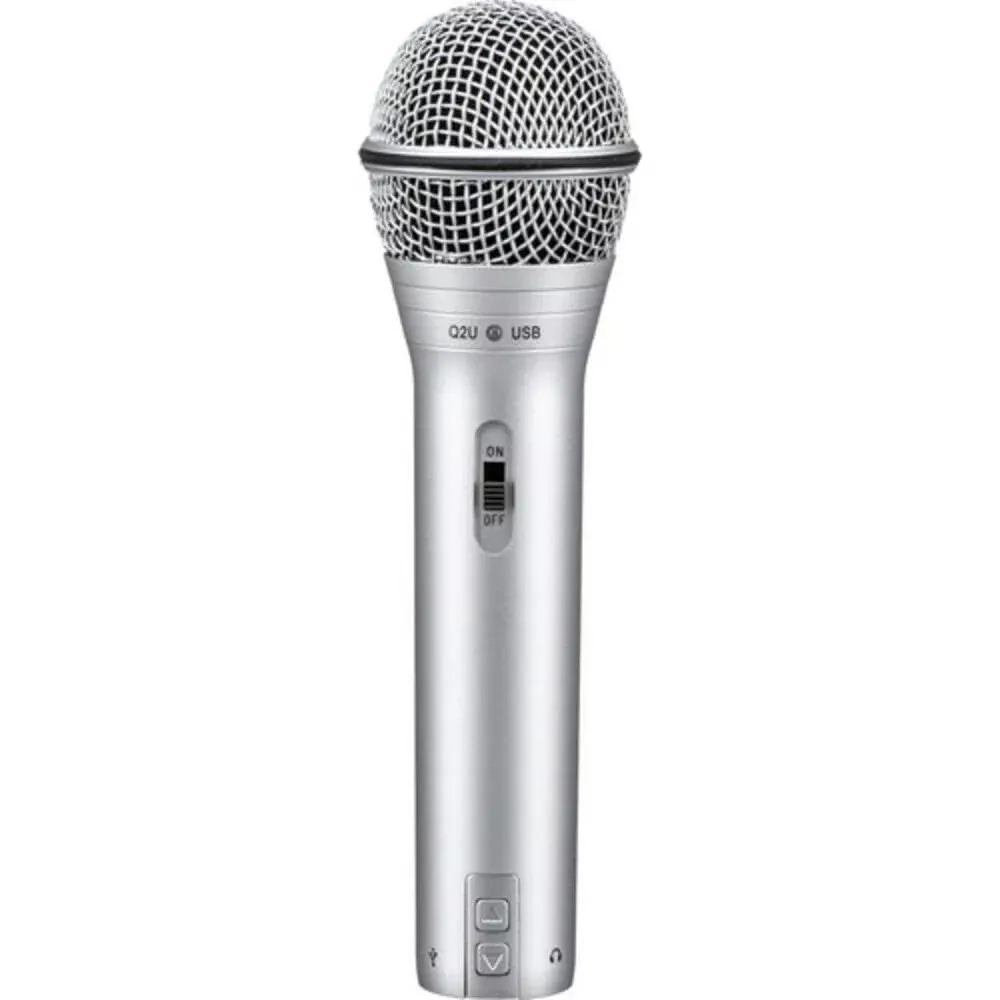 Samson Technologies Q2U USB/XLR Dynamic Microphone for Recording and Podcasting Pack, Silver