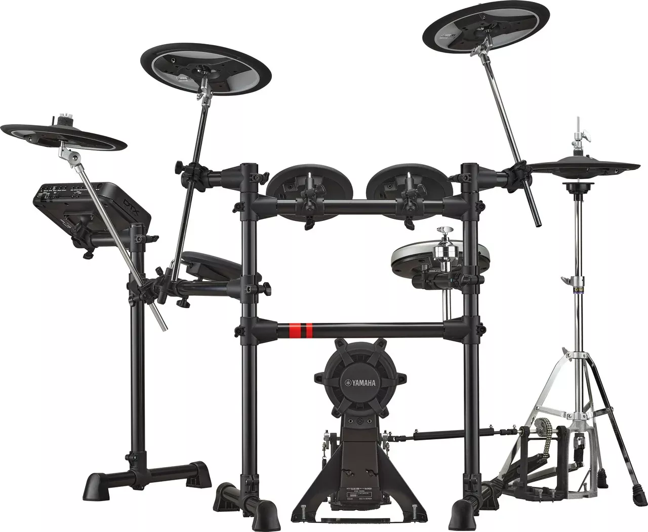 Yamaha DTX6K2-X Electronic Drum Set, 2 boxes, with DTX-PRO Module and RS6 Rack, Pad Set with XP80, TP70 (x3), KP90 Kick Tower Pad, HS650A, RHH135, PCY135 (x3)